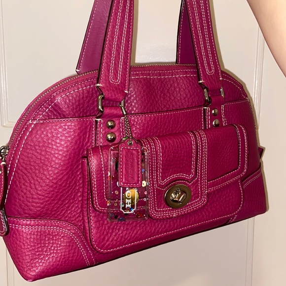 COACH HAMPTONS DOME BARBIE PINK LEATHER HANDBAG PURSE BAG K0993-F13963 - Picture 1 of 17